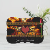 雲を越えて輝く結婚夕日 招待状 (スタンド正面)