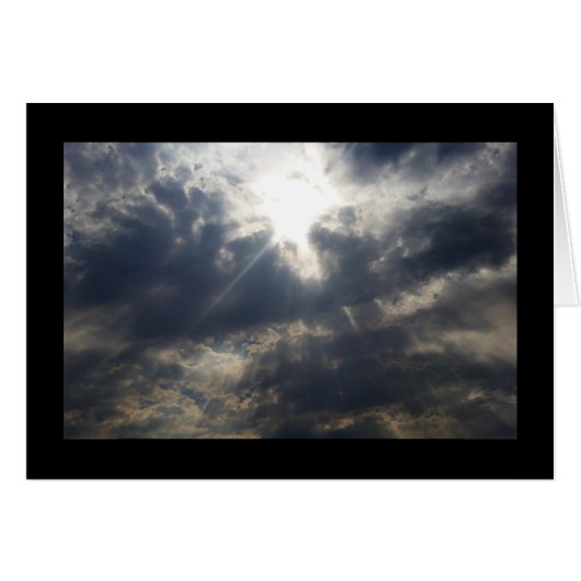 雲を通して神の光 – ソルの歌。2:3カード (正面横)