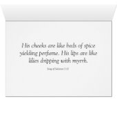 雲を通して神の光 – ソルの歌。5:13カード (内部横(下))