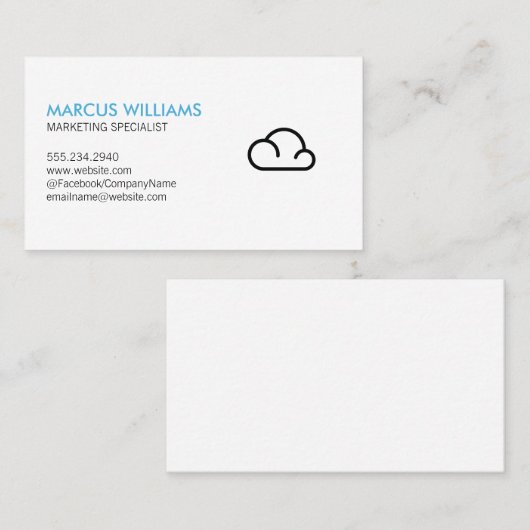 雲アイコン 名刺 (正面/裏面)