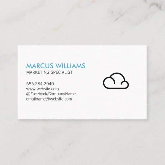 雲アイコン 名刺 (正面)