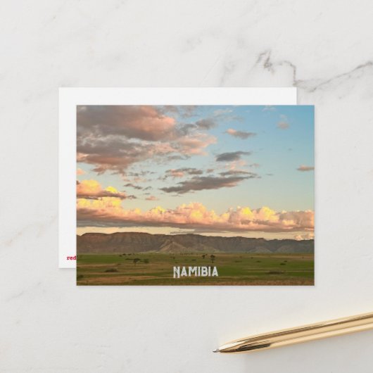 雲アットナミビアゴールデンアワー ポストカード (正面/裏面インサイチュ)