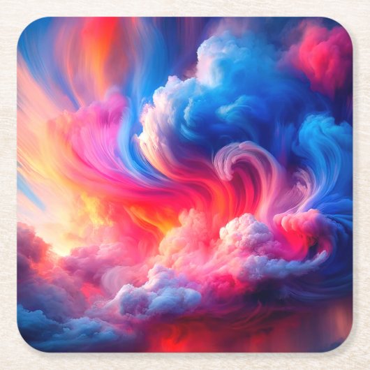 雲アート スクエアペーパーコースター (正面)