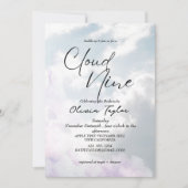 雲エレガントに9ブライダルシャワー 招待状 (正面)