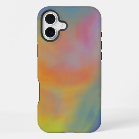 雲カラフルの渦巻き iPhoneケース (裏面)
