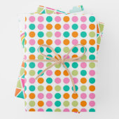 雲カラフルの紙吹雪数々のとカラー三角形 ラッピングペーパーシート (インサイチュ)