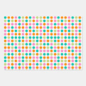 雲カラフルの紙吹雪数々のとカラー三角形 ラッピングペーパーシート (正面)