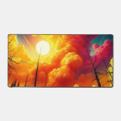 雲カラフルデザイン デスクマット (正面)