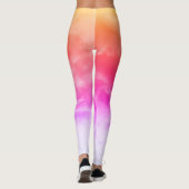 雲カラフルピンク紫イエローホワイト レギンス (裏面)