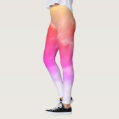 雲カラフルピンク紫イエローホワイト レギンス (左)