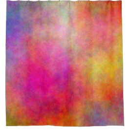 雲カラフル抽象芸術 シャワーカーテン