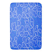 雲カラフル雨青パターン バスマット (正面縦)