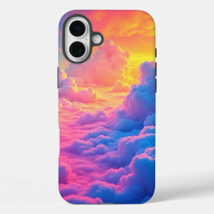 雲カラフル電話ケース iPhone 16 PLUSケース