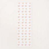 雲スタイリッシュ模様のかわいいピンクの羊 ヨガマット (正面)