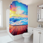 雲デザインシャワーカーテン シャワーカーテン (インサイチュ)