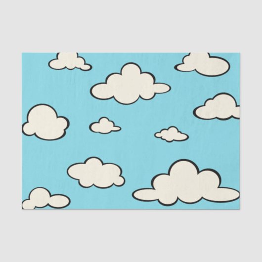 雲パタお洒落ーンティッシュペーパー 薄葉紙 (正面)