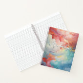 雲パーソナライズされた万華鏡のように千変万化するパターン ノートブック (内部)