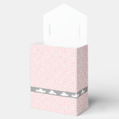 雲ピンク結婚式の引き出物ボックスモノグラム名 フェイバーボックス (オープン)