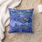 雲ペリウィンクルとオレンジ枕 クッション (ブランケット)