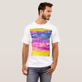 雲マクロカラフル、インク（ばちゃばちゃ）跳ねる。 Tシャツ (正面フル)