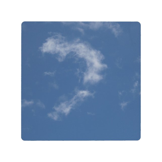 雲マークの写真 メタルプリント (正面)