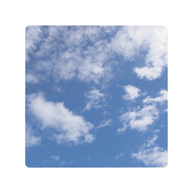 雲マークの写真 メタルプリント (正面)