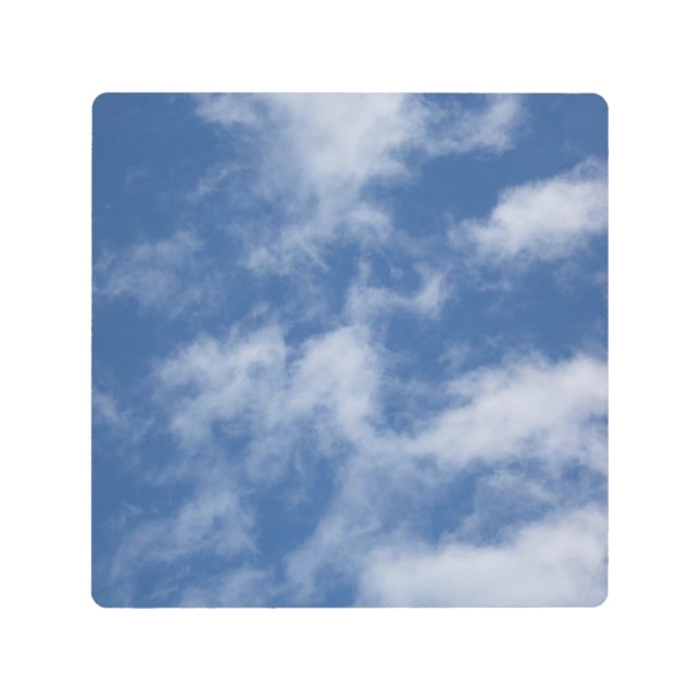 雲マークの写真 メタルプリント (正面)