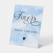 雲モダン九ブライダルシャワー好意サイン 台座サイン (正面)