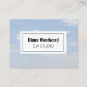 雲モダン写真名刺 名刺 (正面)