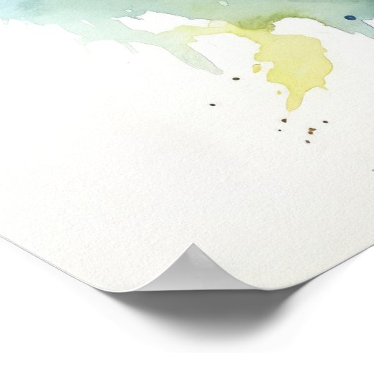 雲一つない硫黄バタフライアートプリントポスター ポスター (角)