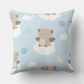 雲上の天使ねこパターン クッション (裏面)