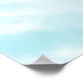 雲下に緑の葉樹が三本 ポスター (角)