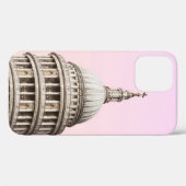 雲下の白色コンクリート建物 Case-Mate iPhoneケース (裏面 (横))