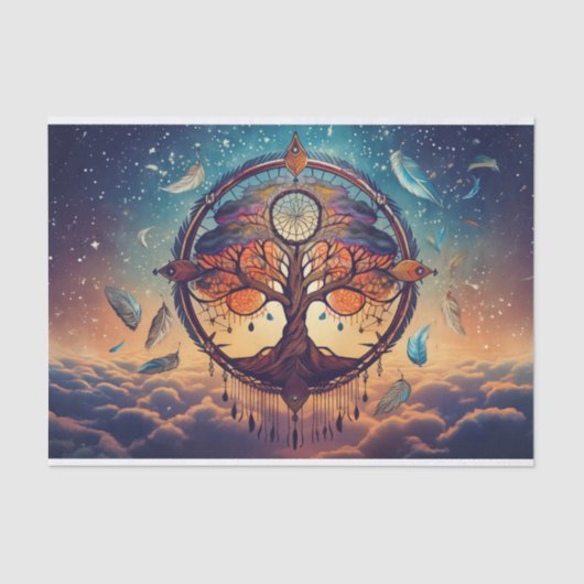 雲中の生命のユニバーサルツリー 薄葉紙 (正面)