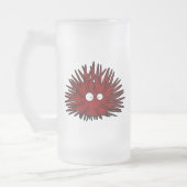 雲丹の単とげだらけの赤いハリネズミの海 フロストグラスビールジョッキ (左)