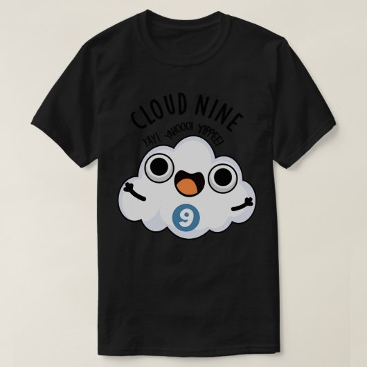 雲九おもしろい天気予報1 Tシャツ (デザイン正面)