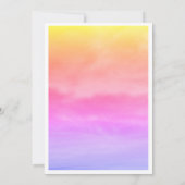 雲九ブライダルシャワー結婚ズピンクスカイアート 招待状 (裏面)