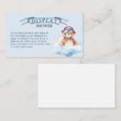 雲九ヴィンテージクマ表示ベビーシャワー エンクロージャーカード (正面/裏面)