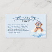 雲九ヴィンテージクマ表示ベビーシャワー エンクロージャーカード (正面)