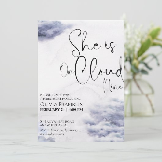 雲九歳の誕生日 招待状 (スタンド正面)