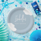 雲九男女兼用赤ちゃんシャワー ペーパープレート (パーティー)