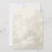 雲九白雲アーチ赤ちゃんシャワー 招待状 (裏面)