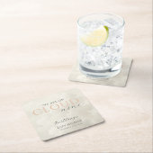 雲九白雲赤ちゃんシャワー スクエアペーパーコースター (インサイチュ)