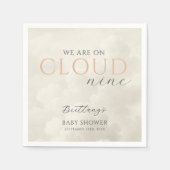 雲九白雲赤ちゃんシャワー スタンダードカクテルナプキン (正面)