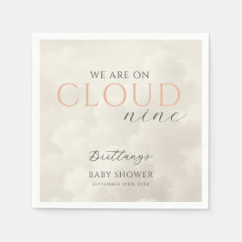 雲九白雲赤ちゃんシャワー スタンダードカクテルナプキン