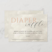 雲九赤ちゃんシャワーおむつラッフル エンクロージャーカード (正面/裏面)