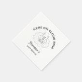 雲九赤男女兼用ちゃんシャワーテディベア スタンダードカクテルナプキン (角)