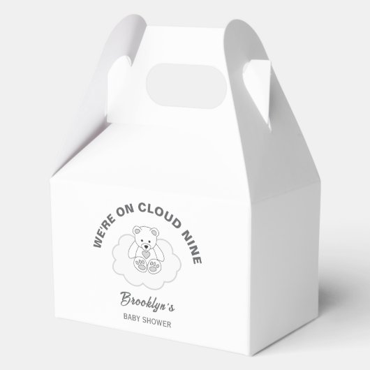 雲九赤男女兼用ちゃんシャワーテディベア フェイバーボックス (正面)