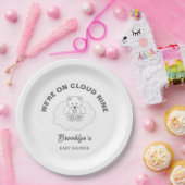 雲九赤男女兼用ちゃんシャワーテディベア ペーパープレート (パーティー)