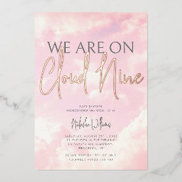 雲九雲空の赤ちゃんシャワーフォイル招待状 箔招待状